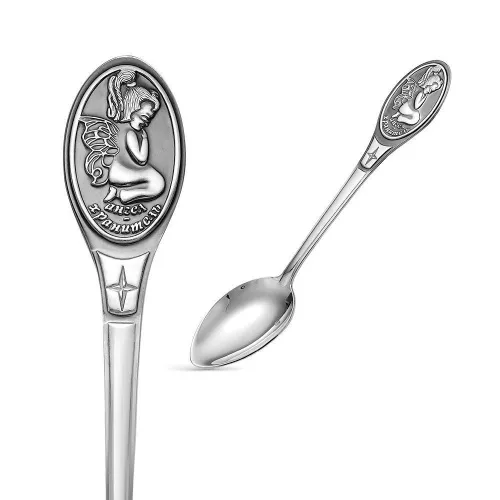 930898-15н_ложка детская с ангелом-хранителем "девочка"